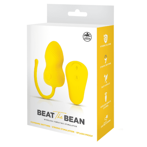 BEAT THE BEAN  2.5" WIRELESS VIBRATING STIMULATOR  - YELLOW