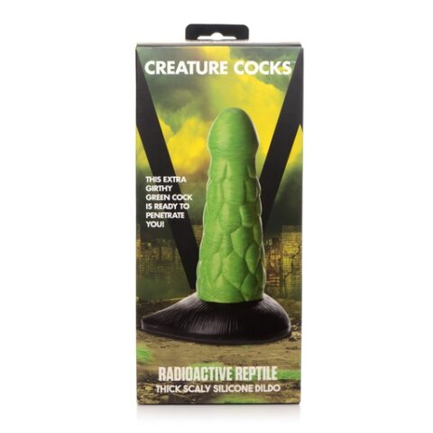Creature Cocks Radioactive Reptile Thick Scaly Silicone Dildo