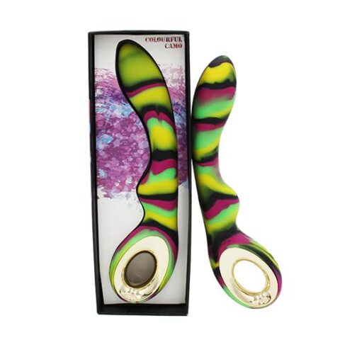 Colourful Camo Magic Vibrator Green