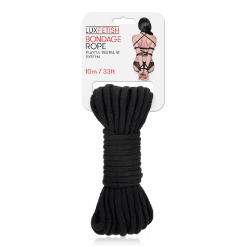 Lux Fetish BONDAGE ROPE 10M - BLACK