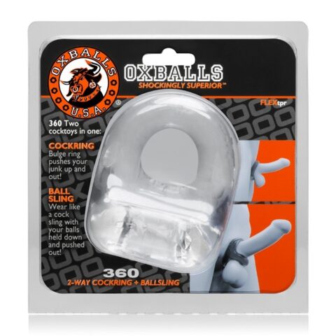 OXBALLS 360 dual use cocksling CLEAR