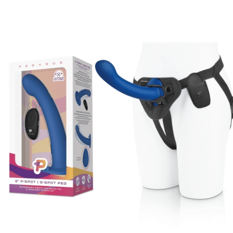 8? Remote Control P-Spot G-Spot Silicone Peg with Harness included