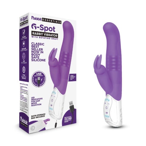 Rabbit Essentials Rechargeable G-Spot Rabbit - Hot Purple